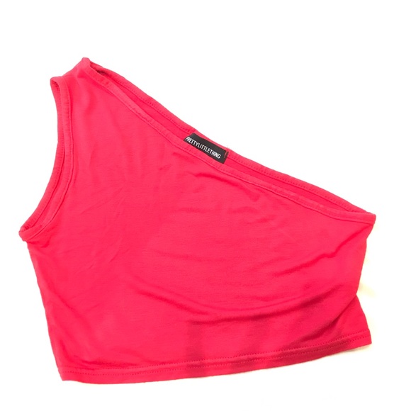 **SOLD** Pretty little thing one shoulder shirt - Picture 1 of 3